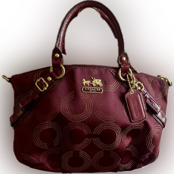 COACH “Madison” burgundy bag! - Picture 3 of 14